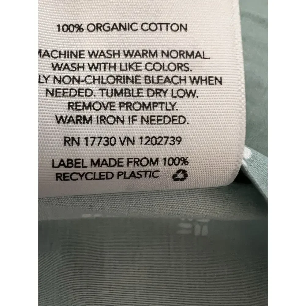 FULL SIZE Flat Sheet Performance 100% Organic Cotton Threshold Sage Green